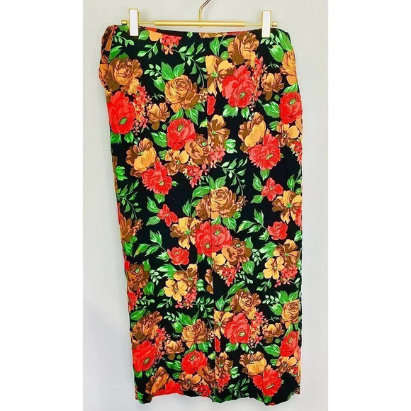 Vintage Womens Multi-Color Floral Tie Waist Wrap Swim Cover-Up Skirt Size Medium - Picture 2 of 7